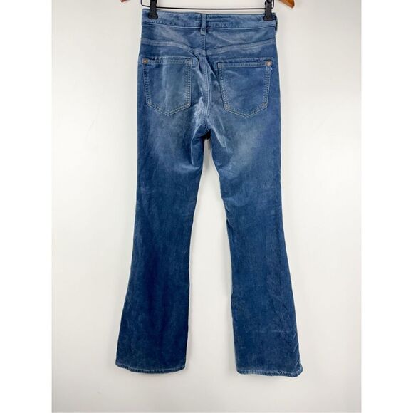 Anthropologie The Icon Flare Velvet Jeans by Pilcro - Blue - size 26 - Picture 4 of 5